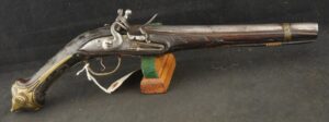 RAY-0425-0213, Middle Eastern Single Shot Flint Pistol .62 cal smooth bore. BLOWOUT