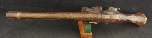 GR-0525-6593, Flint Ottoman Empire Single Shot raise carved pistol. BLOWOUT - Image 4