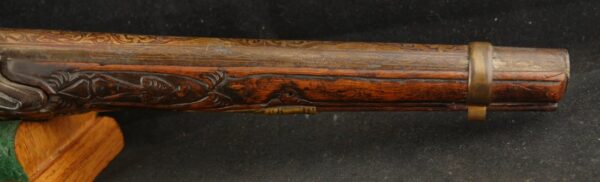 GR-0525-6593, Flint Ottoman Empire Single Shot raise carved pistol. BLOWOUT - Image 5