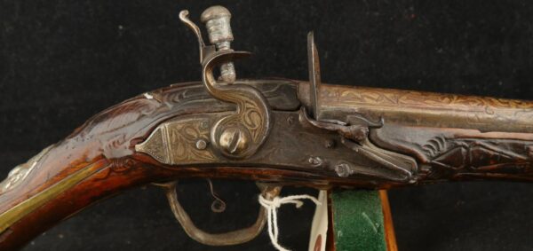 GR-0525-6593, Flint Ottoman Empire Single Shot raise carved pistol. BLOWOUT - Image 6