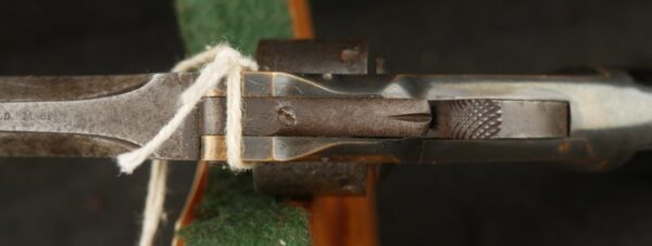 079-0625-9304, Smith and Wesson #1, 2nd Issue, 7 shot .22 with 95% tarnished silver. BLOWOUT - Image 15