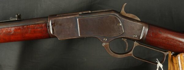 079-0525-7507, Winchester M-1873 44-40 with 80% overall deep to medium blue, and round 24 inch barrel. BUY NOW - Image 16