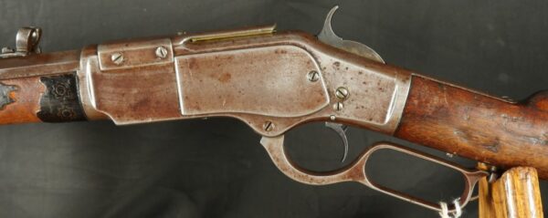 079-0725-7513, Frontier modified Rare Winchester M-1873 Octagon barrel 1st Model in Open Top. BUY NOW - Image 5