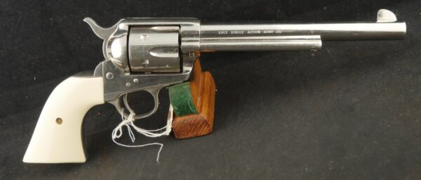 079-0725-7516, Colt SA .44-40 with a re-nickel and replaced composite grips. BUY NOW