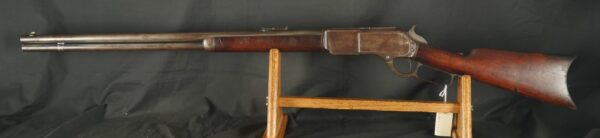 079-0825-D0251, Winchester M-1876 2nd model Round Barrel Rifle with thumb print dust cover. BUY NOW - Image 25