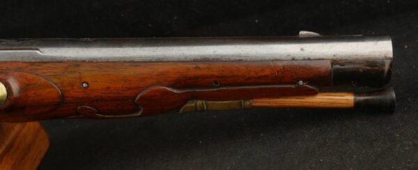 079-1025-7529, German Flint Lock Pistol c. 1700-1730 with raised carving on the stock. BUY NOW - Image 5