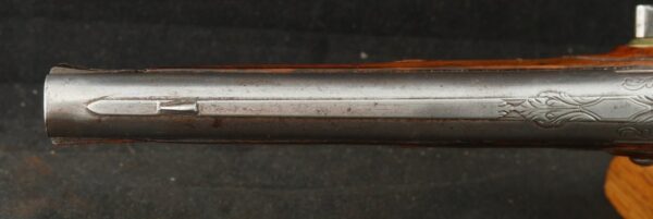 079-1025-7529, German Flint Lock Pistol c. 1700-1730 with raised carving on the stock. BUY NOW - Image 14