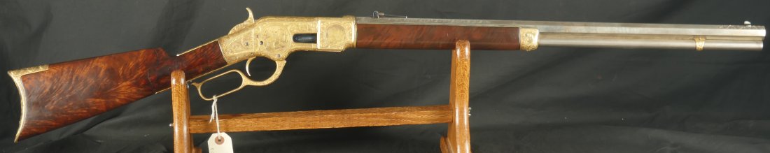 GR-1025-6650, Spectacular Custom Engraving on a Winchester Model 1866 3rd model. BUY NOW
