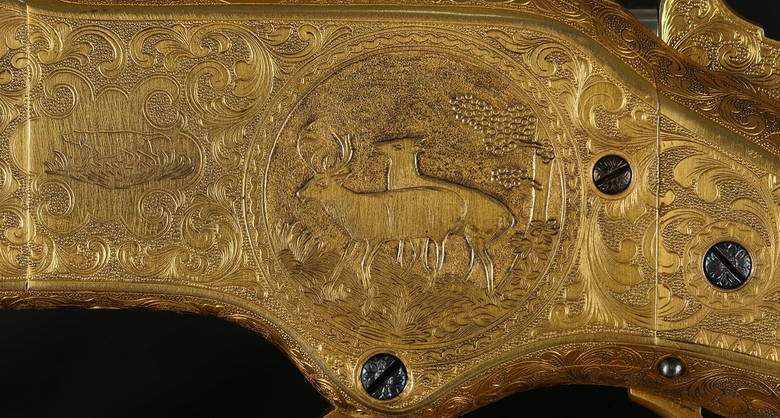 GR-1025-6650, Spectacular Custom Engraving on a Winchester Model 1866 3rd model. BUY NOW - Image 11