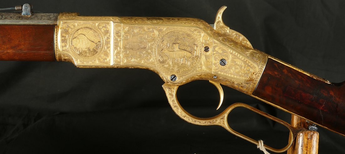 GR-1025-6650, Spectacular Custom Engraving on a Winchester Model 1866 3rd model. BUY NOW - Image 5