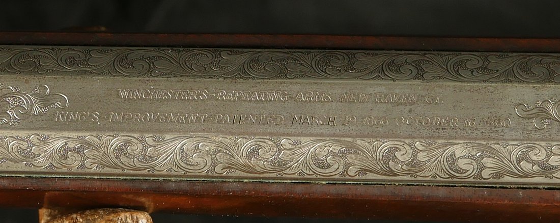 GR-1025-6650, Spectacular Custom Engraving on a Winchester Model 1866 3rd model. BUY NOW - Image 6