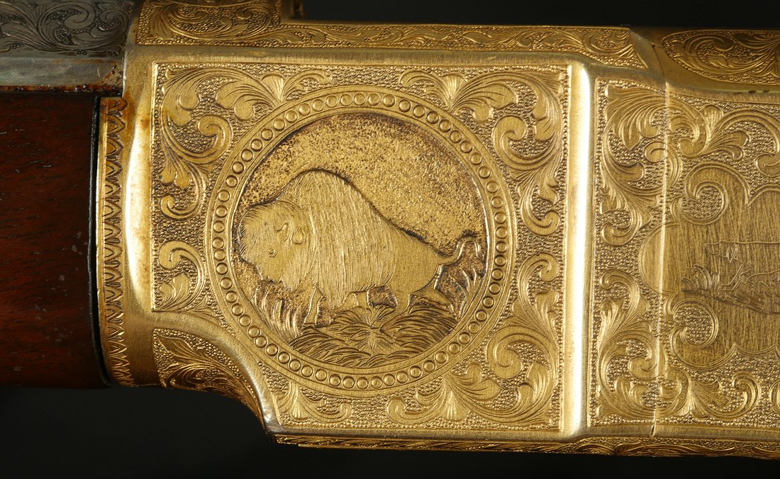 GR-1025-6650, Spectacular Custom Engraving on a Winchester Model 1866 3rd model. BUY NOW - Image 10