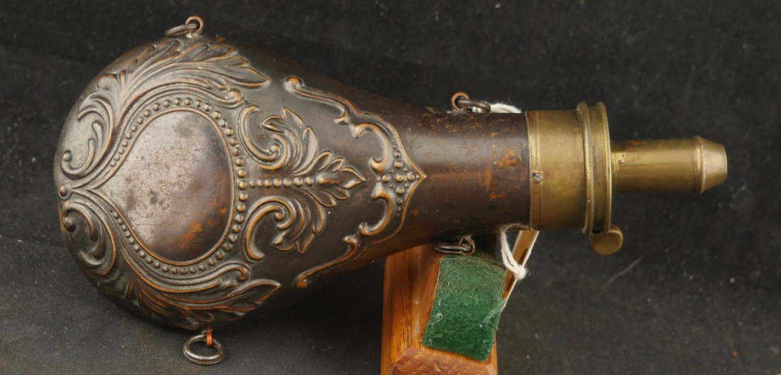 079-0126-9409, AM Flask & Cap Co. Embossed Powder Flask. BLOWOUT - Image 8