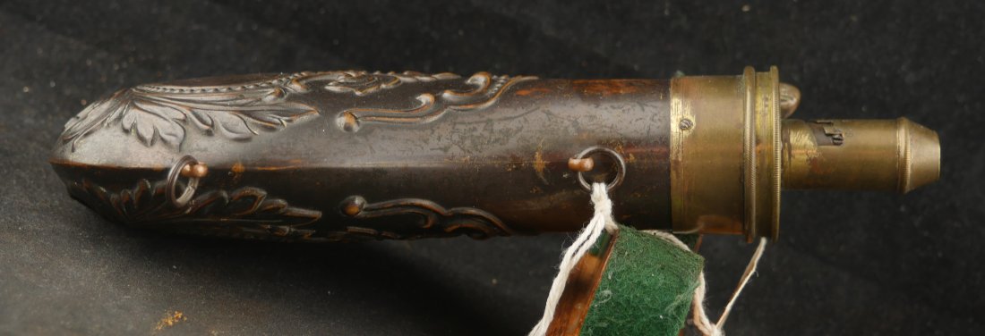 079-0126-9409, AM Flask & Cap Co. Embossed Powder Flask. BLOWOUT - Image 4