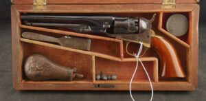 079-0426-9512, Cased Colt Model 1862 Police with long 6 1/2 inch barrel. BUY NOW