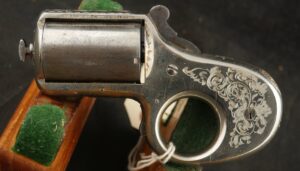 GR-0526-6926, Reid Knuckle Duster in .32 RF, 5 shot with 90% original nickel. BUY NOW