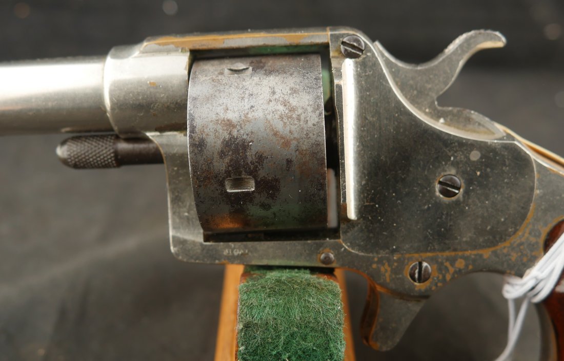 079-0426-9522, Colt House 5 shot .41 RF SA Pistol with 90% overall nickel. BLOWOUT - Image 16