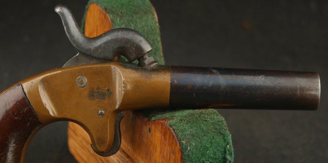 079-0426-9535, Nero, Single Shot boot pistol with brass frame and blued barrel. BLOWOUT - Image 5