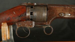 GR-0626-7013, 1st Model Colt Paterson Ring Lever Rifle Accompanied by extensive family provenance identifying the rifle as belonging to Mormon Pioneer Captain John Hindley. BUY NOW
