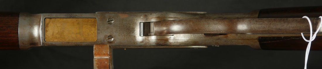 079-0826-7544, 1st Model Winchester Model 1873 Octagon Barrel Rifle in 44-40 with thumb print dust cover in slot. BUY NOW - Image 14