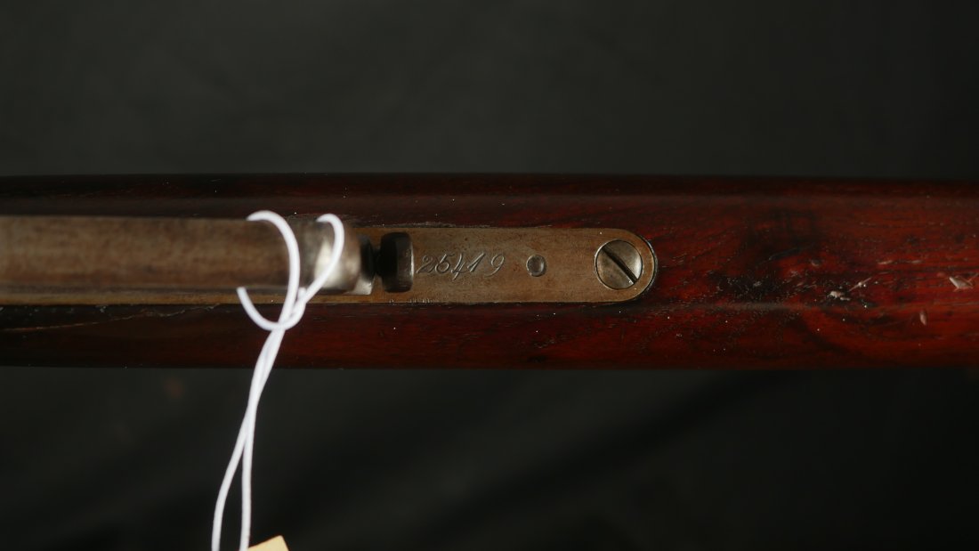 079-0826-7544, 1st Model Winchester Model 1873 Octagon Barrel Rifle in 44-40 with thumb print dust cover in slot. BUY NOW - Image 15