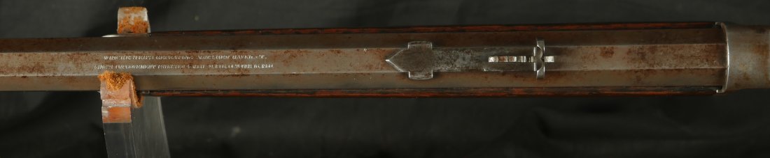 079-0826-7544, 1st Model Winchester Model 1873 Octagon Barrel Rifle in 44-40 with thumb print dust cover in slot. BUY NOW - Image 22