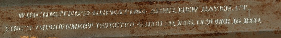 079-0826-7544, 1st Model Winchester Model 1873 Octagon Barrel Rifle in 44-40 with thumb print dust cover in slot. BUY NOW - Image 25